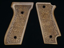 Beretta 92 S Safety Lever Cut Turkish Walnut Grips  FLORA-1 