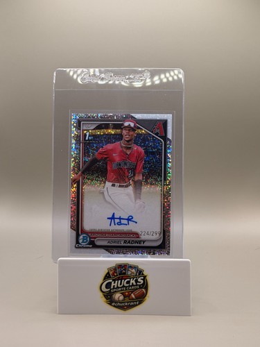 2024 Bowman Chrome Auto Adriel Radney #CPA-AR Speckle Refractor /299 (AU, RC)