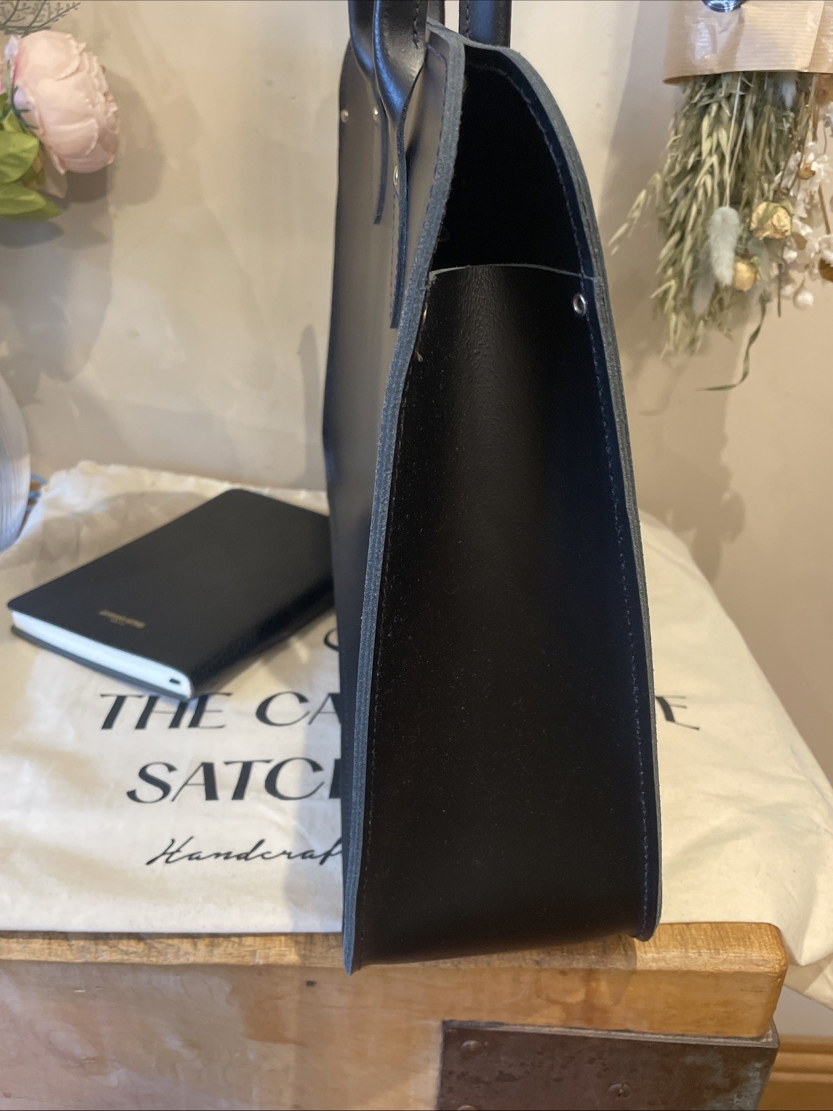 The Cambridge Satchel Company Black Leather Tote Work Bag & Notebook RRP £280 image 10