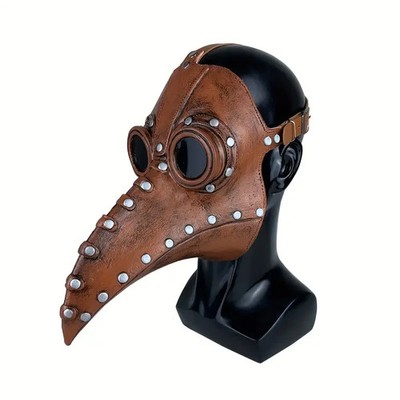 Halloween Steampunk Plague Doctor Bird Mask - Brown and Silver - HOT!!!!