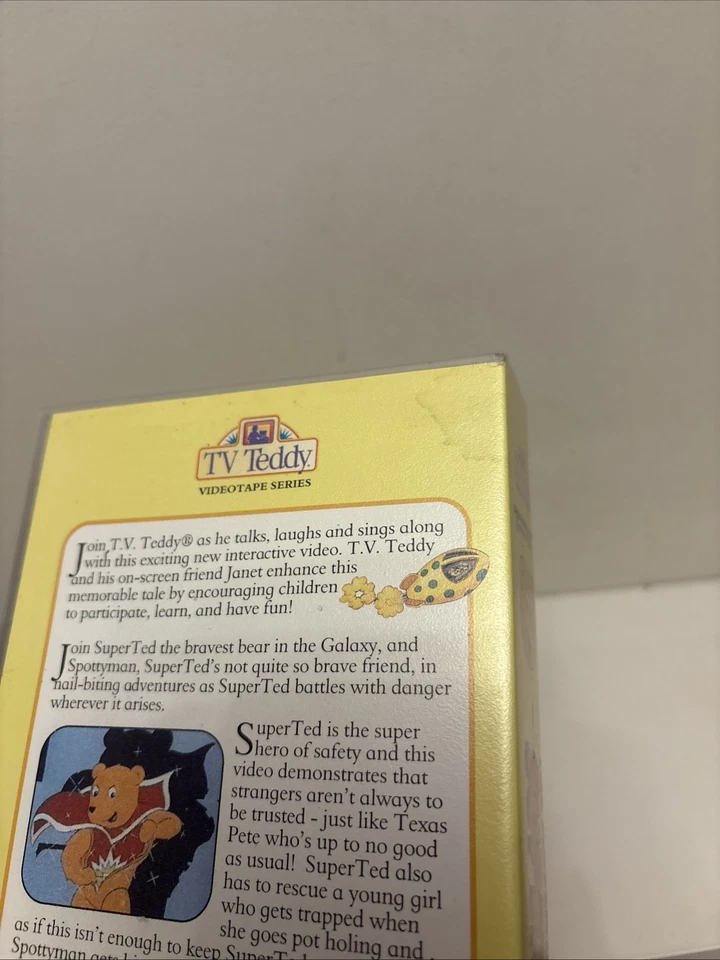 Vintage Retro 90s Tomy TV Teddy The Adventures Of Superted VHS Video Tape - Image 3 of 4