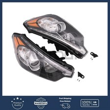 Headlight Set For 2014-2016 Kia Forte Forte5 Koup Halogen Wled W Bulb