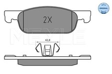 BREMSBELAGSATZ VORDERACHSE FÜR DACIA SANDERO II (B8 ) - MEYLE 025 225 2517