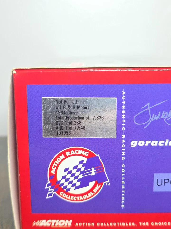 2001 Action: Neil Bonnett B & H Motors #1 1964 Chevelle 1:24 Historical Series - Image 3 of 4