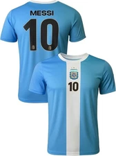 Messi #10 AFA Argentina Soccer Jersey Youth Adult YXS-L Official Kit