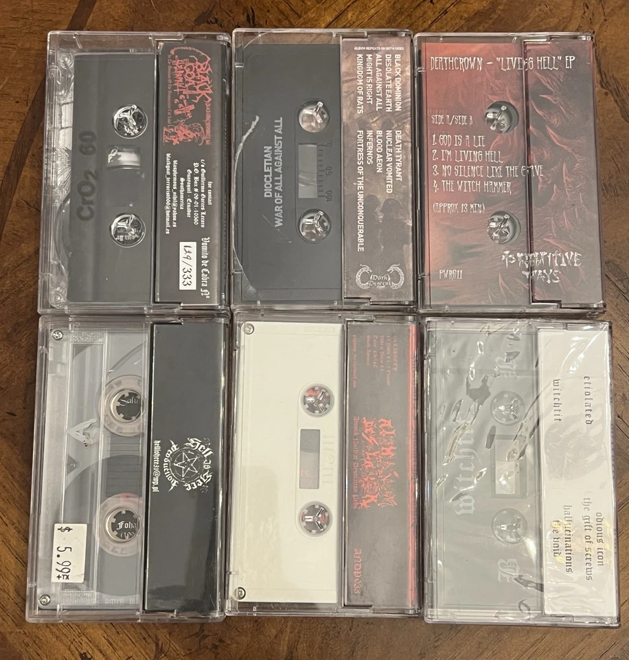 Black Metal Death Doom Cassette Tapes CD Lot 25 Rare Demos Underground Limited - Imagem 4 de 4