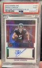 2022 Panini One - Day One Autographs Drake London #104 Blue /35 (AU, RC) PSA 9