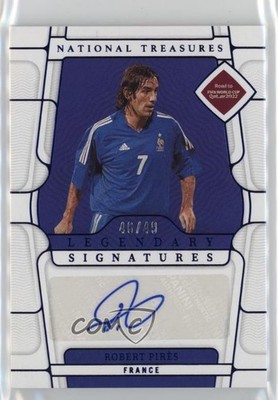 2022 Panini National Treasures Road to FIFA World Cup /49 Robert Pires Auto ht1