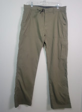 prAna Mens Zion Pants 36x32 actual 34x32 Green Stretch Hiking Outdoor