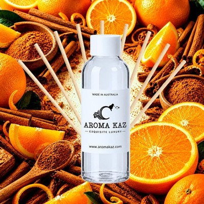 Cinnamon & Sweet Orange Reed Diffuser Oil Refill Vegan Alcohol-Free 3 Sizes