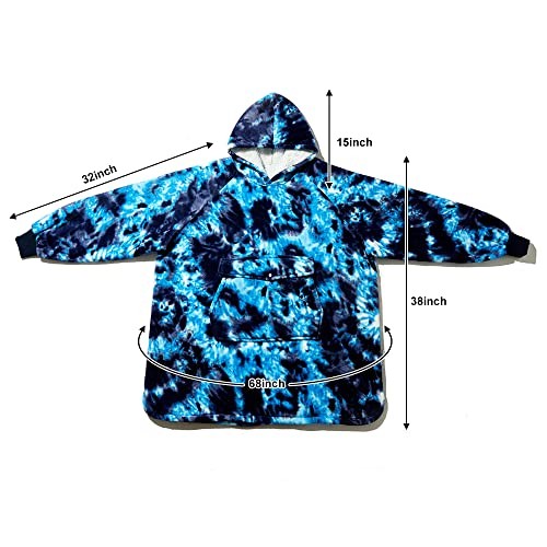 Krifey Wearable Blanket Hoodie, Oversized Sherpa Hooded for Women and Men, Cozy - Bild 4 von 6