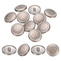 10Er-Set Vintage MetallknöPfe 23Mm FüR NäHen Basteln, Kupfer-Weiß