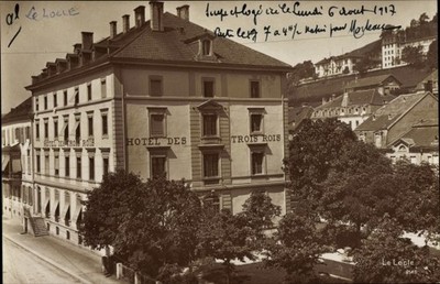 Ak Le Locle Kt Neuenburg, Hotel des Trois Rois - 10691641