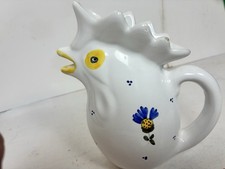 Chicken Country Style Ceramic Rooster Small chips On Crown