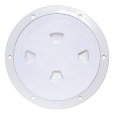Beckson Screw-Out Deck Plate 8" Tool-Free Marine Access Smooth White