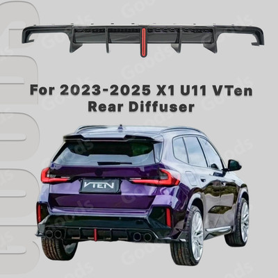 Fits BMW X1 U11 M35i 28i 2023-25 Rear Diffuser Bumper lip Spoiler Body Splitter
