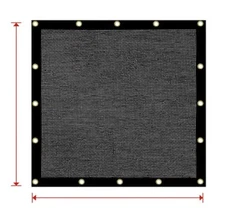 90% Shade Cloth with Grommets Animal Kennel Cover, Fence Privacy Screen 7'x7'