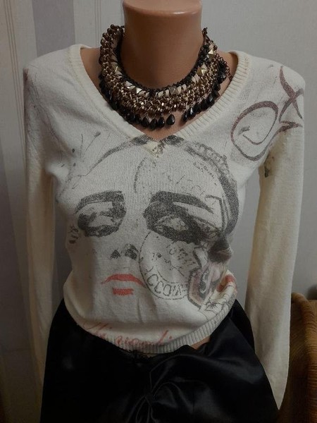 Women Ermanno Scervino Sweater Red Angora 36