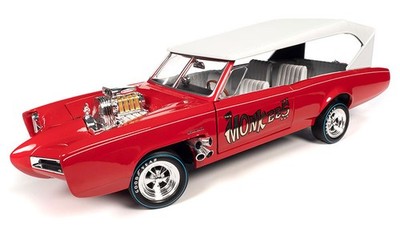Auto World AWSS144 1/18 Monkeemobile Rot Körper Druckguss Auto Sammlerstück