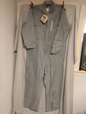 New Wrangler Work Wear Deluxe Fisher Stripe Coveralls 50 Regular