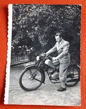 Stare prywatne zdjęcie motocykla SW NSU damskie szybkie głębokie wejście ok. 1936