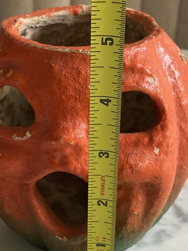 Antike German Germany Pappmache Kürbis Laterne Halloween - Bild 19 von 24