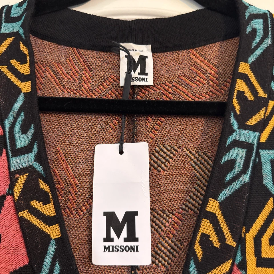 Mono M Missoni Mod Mameluco Sin Mangas Mezcla de Lana Tejido Abstracto - Talla 40 Nuevo con Etiquetas Foto 4 de 4