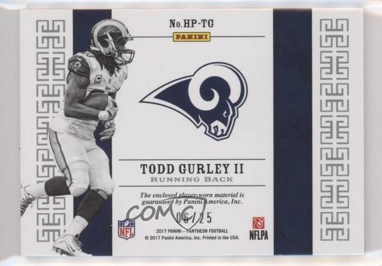 2017 Panini Pantheon Honored and Priveleged Bronze /25 Todd Gurley II #HP-TG - Image 2 of 2