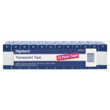 Transparent Tape, 3/4" x 1000", 1" Core, Clear, 12/Pack 5910K12