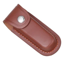 Leather Pocket Knife Sheath, 4" Folding Knife Sheath for Belt, Leather Portab...