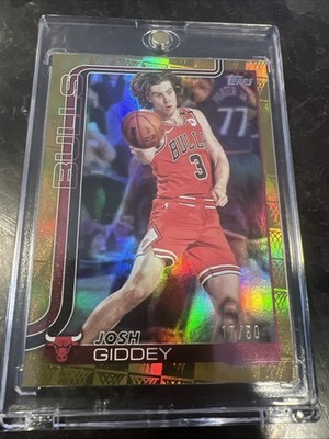 2025 Topps Basketball Josh Giddey #35 Season Tip Off Gold /50 SP Chicago Bulls 