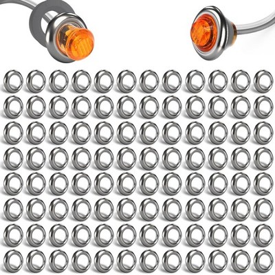 Ronybuy 3/4'' Round 304 Inner diameter is 0.6'',outer 1.2'', Silver 