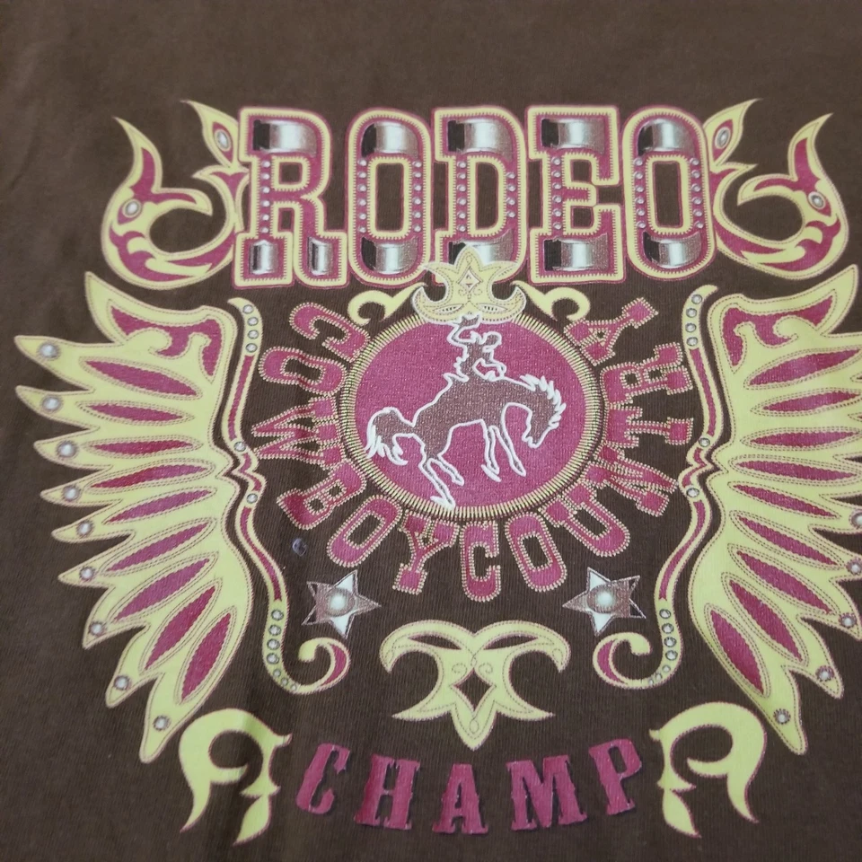 Camisa De Colección Jack Daniels Para Hombres XXL Marrón Rodeo Champion Y2k Whisky  Foto 3 de 4