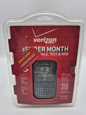 Pantech Caper - 4 MB - Black Cell Phone Verizon 2010 Brand New Sealed