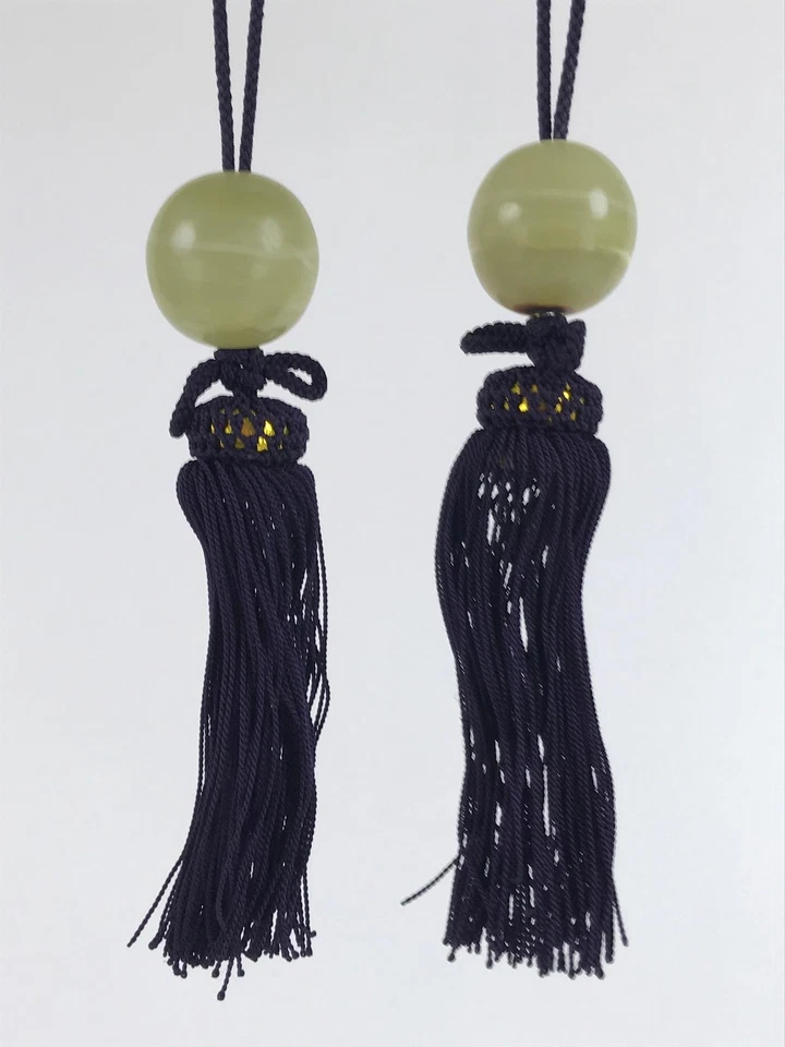 Японский агат камень вися свиток веса Fuchin Kakejiku фиолетовый кисточки FC345 - Изображение 3 из 4