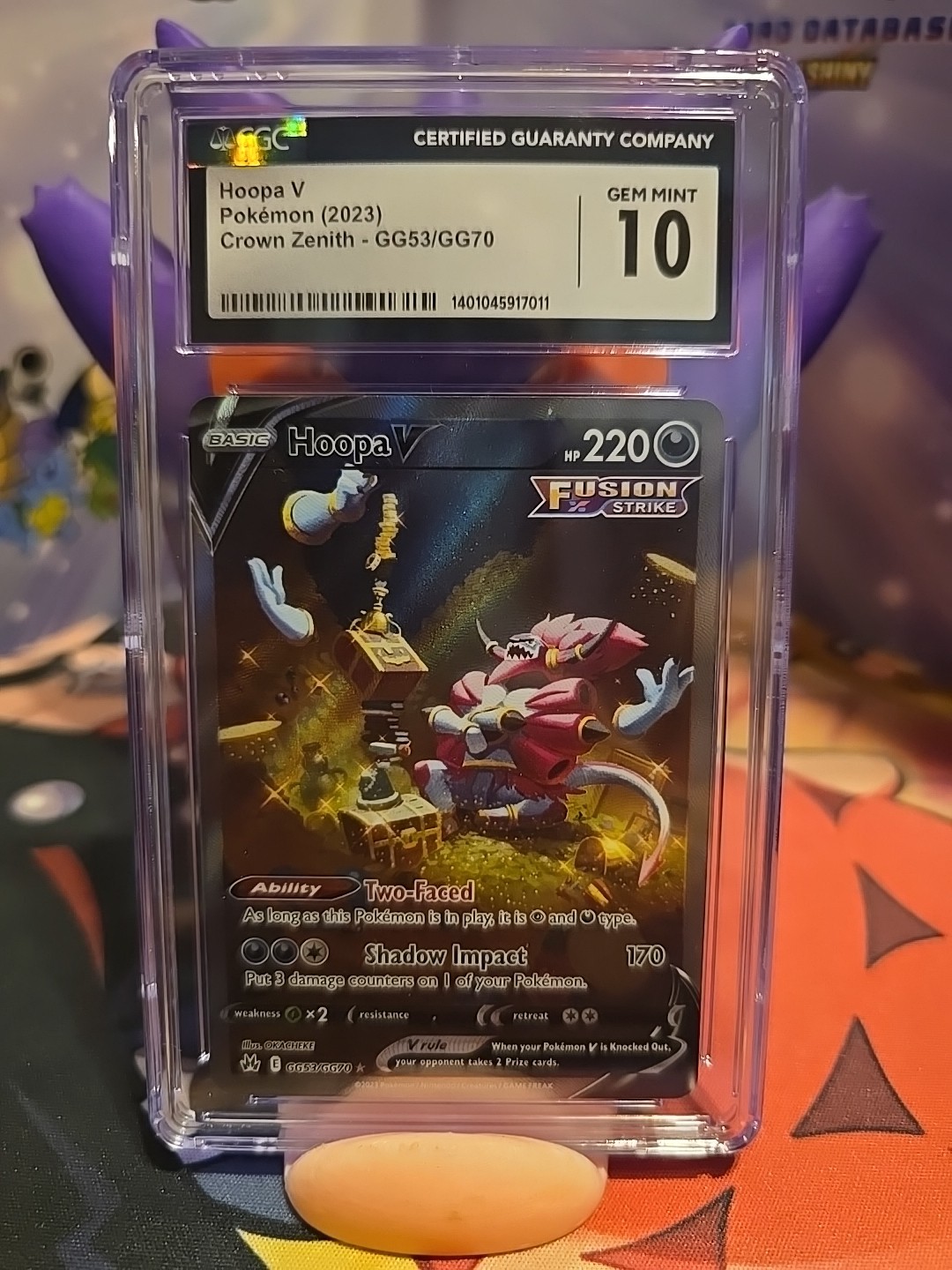 Pokemon Hoopa V GG53/GG70 Crown Zenith: Galarian Gallery Holo CGC 10