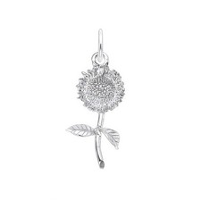 Sunflower Small Charm, Sterling Silver