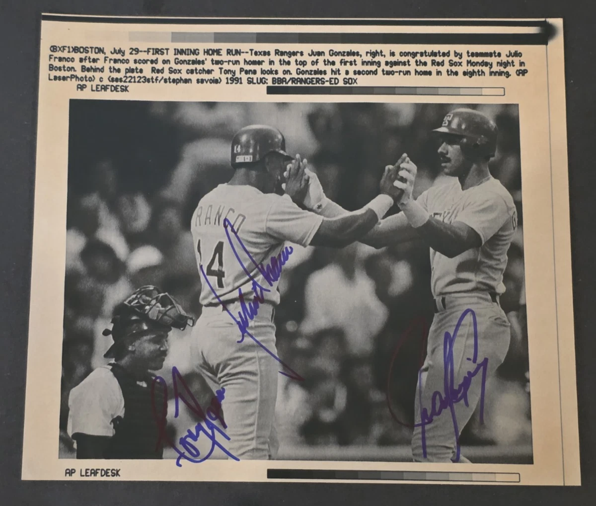 Juan Gonzalez Baseball MLB Original Autographed Items for sale | eBay