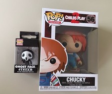 Set 2x Funko POP! Horror - Chucky #56 + Llavero Scream Ghost Face - Figura Vinilo