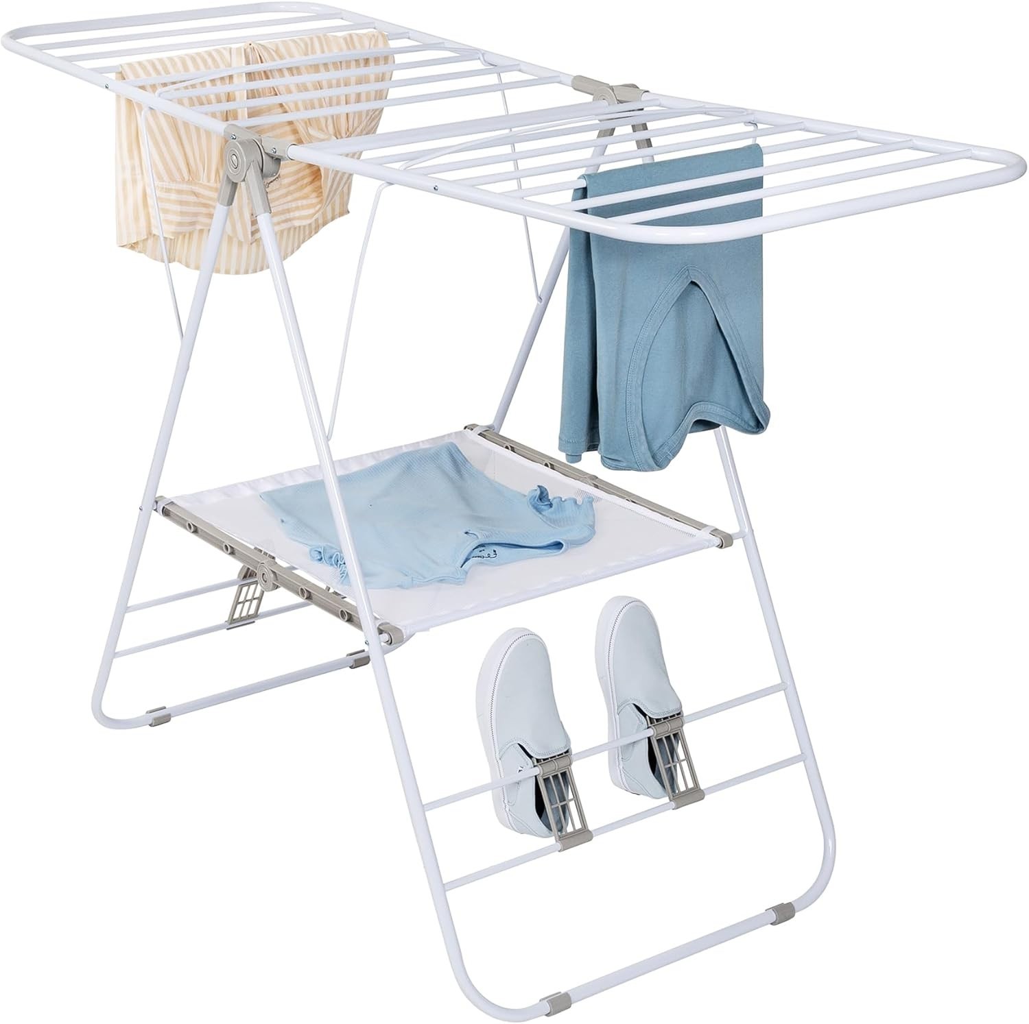 Honey-Can-Do Heavy-Duty Foldable Laundry Drying Rack, Portable Shoes &Cloth Rack