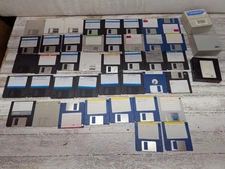 Vintage Lot Of (41) 3.5" Floppy Disks (Maxell) -  Imation   3 Case Lot Used Pc