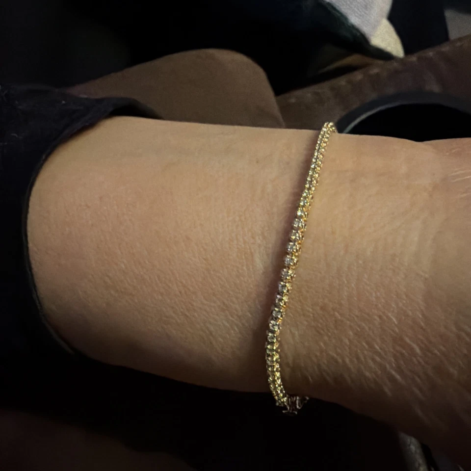 Pulsera Diamante Oro 14k Foto 2 de 3