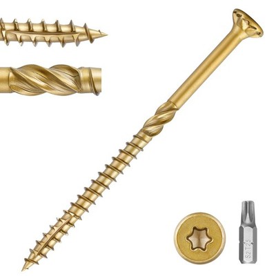 #10 x 3-1/8 in Multi-Purpose Wood Deck Screw for Interior and Exterior,Bugle ...