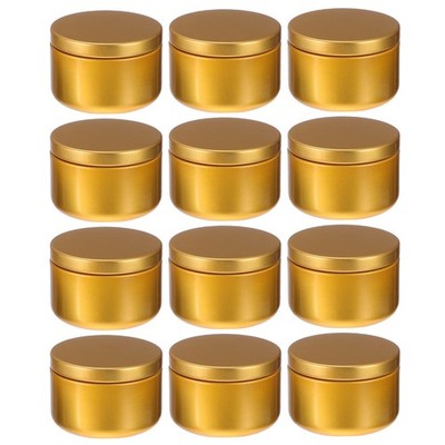 12pcs Kerzenzinn -Reise -Dosen runden Metallkerzenbehälter Gläser 50 ml