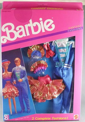 Barbie - Fantasy Fashion Verkleidung 2 Outfits Barbie & Ken - Mattel 1989 (ref.8242