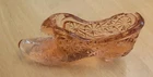 Vintage Fenton Pink Dusty Rose Button & Daisy Cat Head Glass Slipper Shoe 5 1/2"