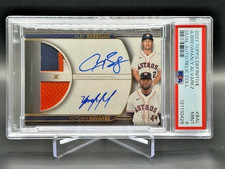 Yordan Alvarez Alex Bregman ~ 2021 Topps Definitive /35 3C MEM Dual O/C AU PSA 9