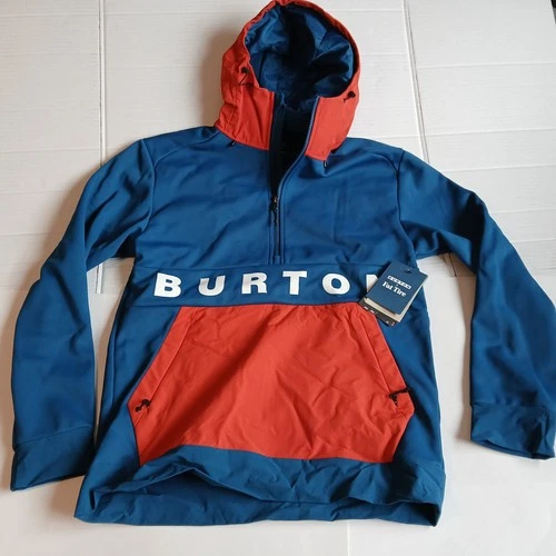 NEW Burton x Fat Tire Crown Performance Fleece Hoodie Small Snowboarding Jacket
