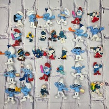 Vintage Smurfs Peyo Schleich Figurines Lot of 32 Collectibles 1980s, 2011, 2013