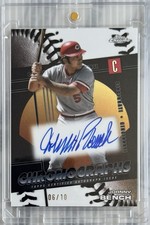 Johnny Bench Auto /10 2025 Topps Chrome Baseball Black Chromograph Autograph
